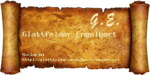 Glattfelder Engelbert névjegykártya